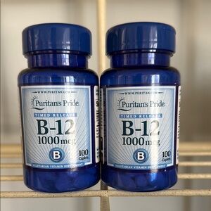 Puritan's Pride B-12 1000mcg Supplement Two Unopened Bottles Exp 10/27